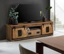 GINER Y COLOMER Mueble de televisor de estilo industrial con 2 puertas